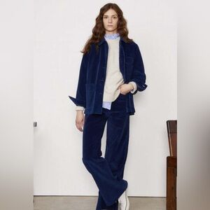 Officine Generale Camilla corduroy jacket in indigo